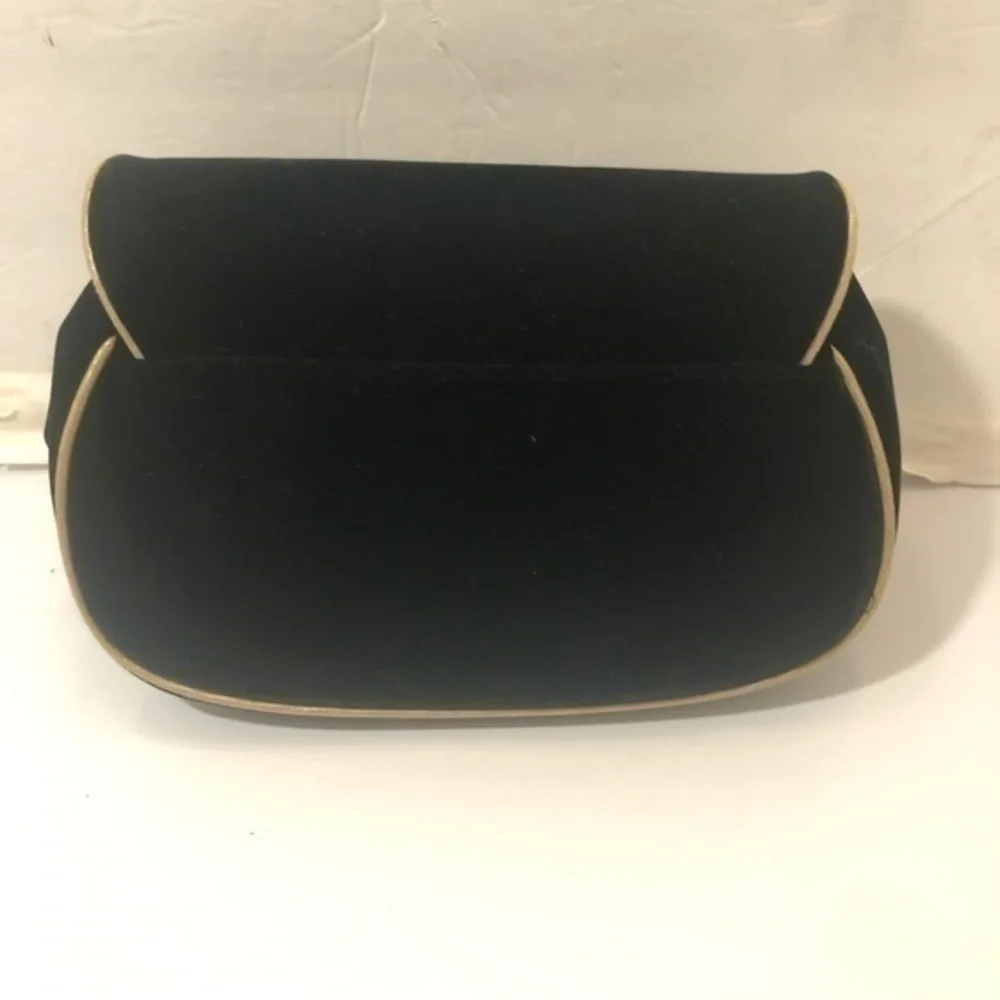 Dior parfums black velvet like cosmetic case bag